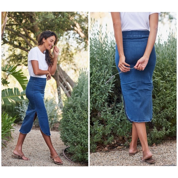 FRANK & EILEEN Donegal Unforgettable Denim Jean Skirt 1977 Medium Wash Grinding - Picture 4 of 17